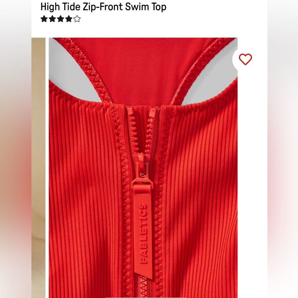 Fabletics Red Racerback Sports Bra Intimates - Picture 3 of 10